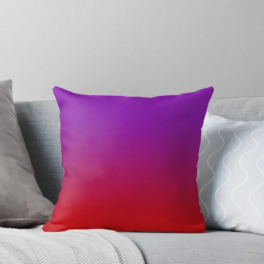 Purple to red ombre Throw Pillow christmas ornaments 2025 Anime Decorative pillowcase pillow