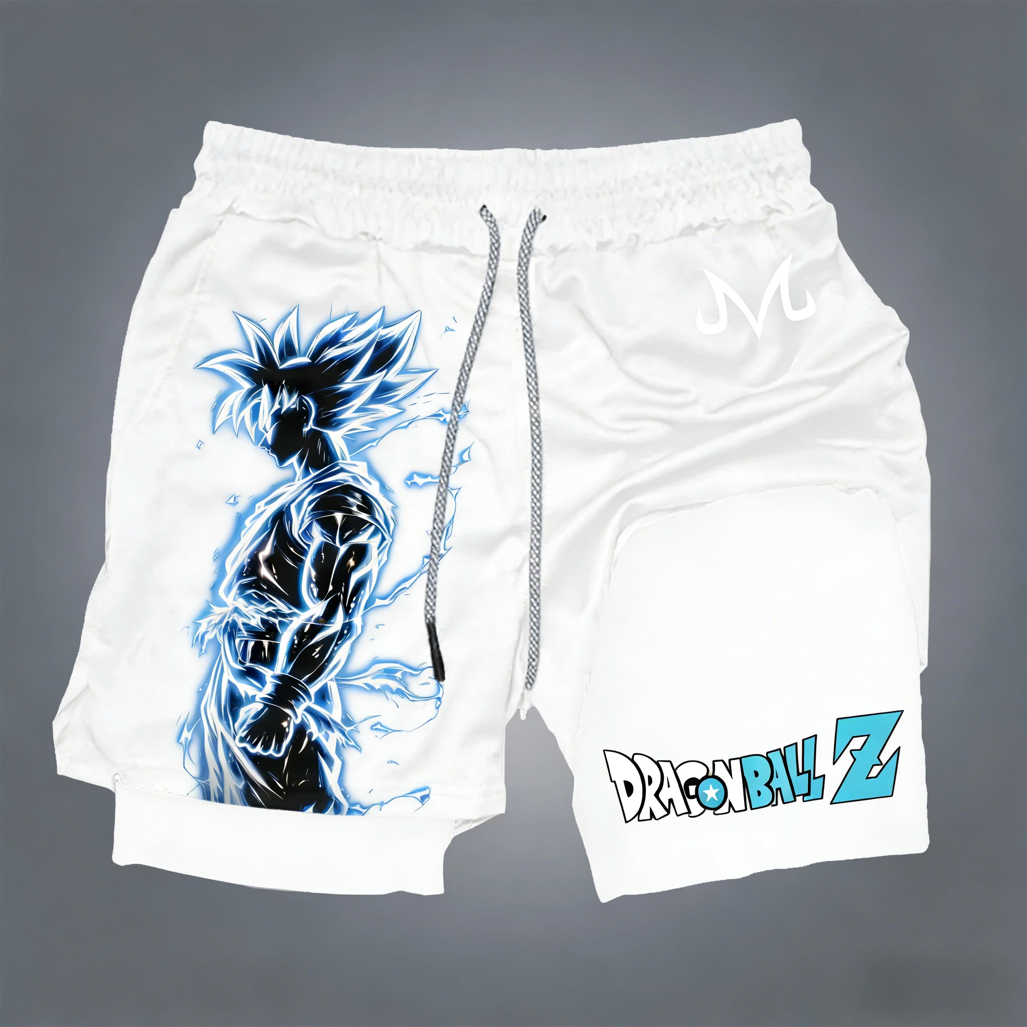 

Двухслойные шорты с принтом Bandai Dragon Ball Goku, свободные мужские и женские летние спортивные шорты, впитывающие пот и дышащие.