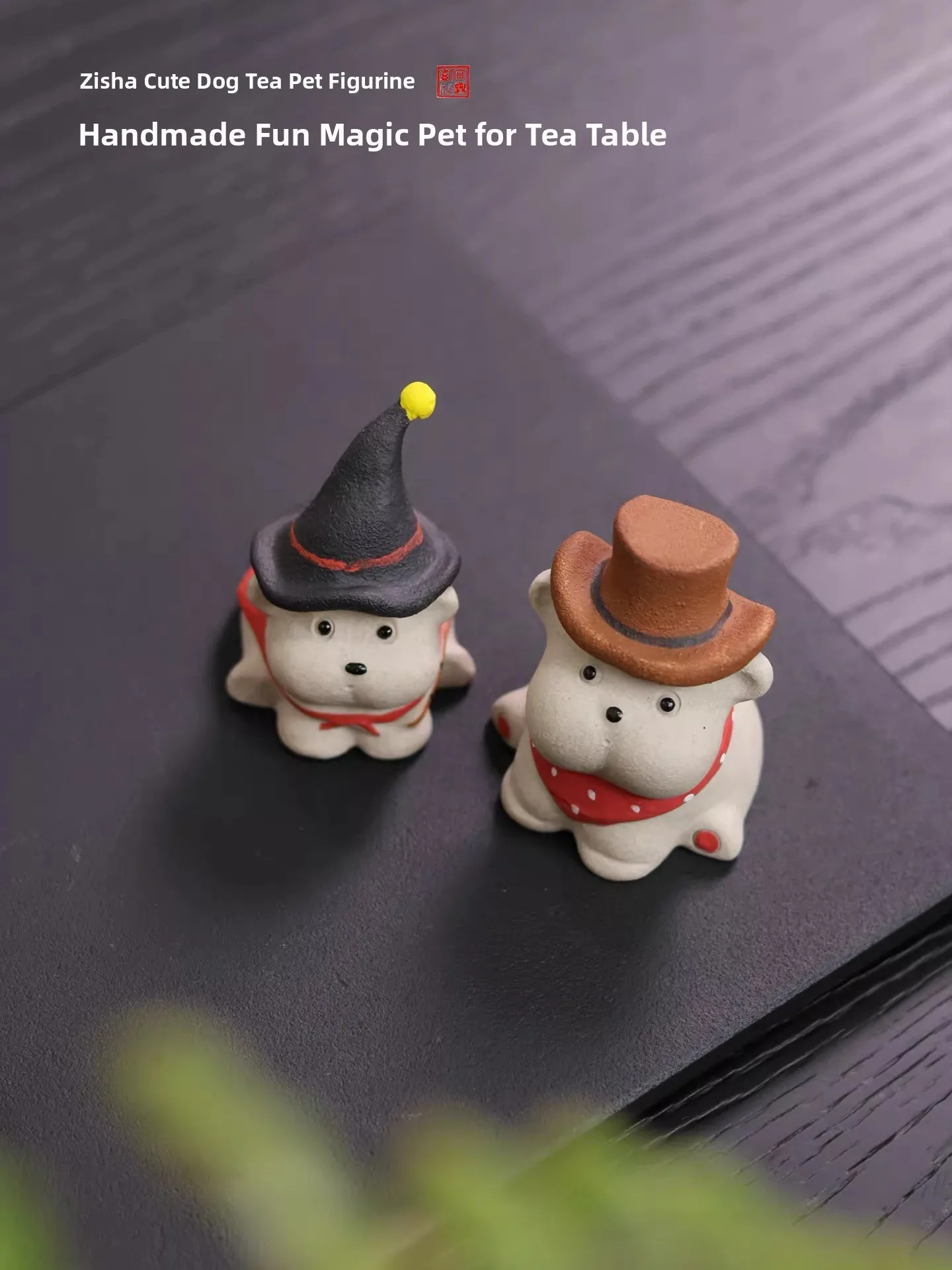 

Adorable Little Dog Hat Cerc Tea Pet Home Decor Handmade Crt Tea Table Ornaments Pet Dog Breeding Premium Quali Gift