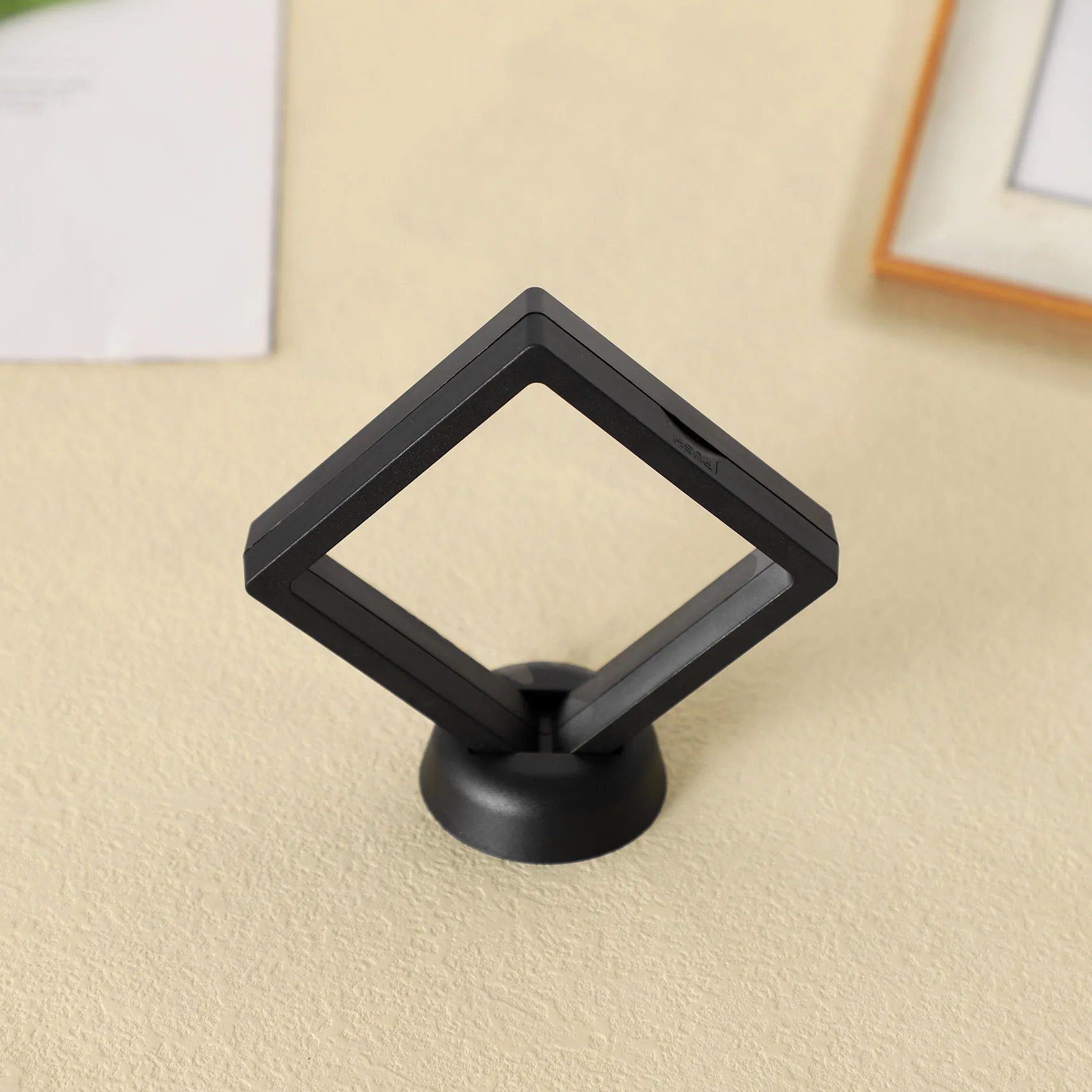 Квадратные 3D-альбомы с плавающей рамкой, держатель для монет, витрина для ювелирных изделий, 9X9 см (с основанием)