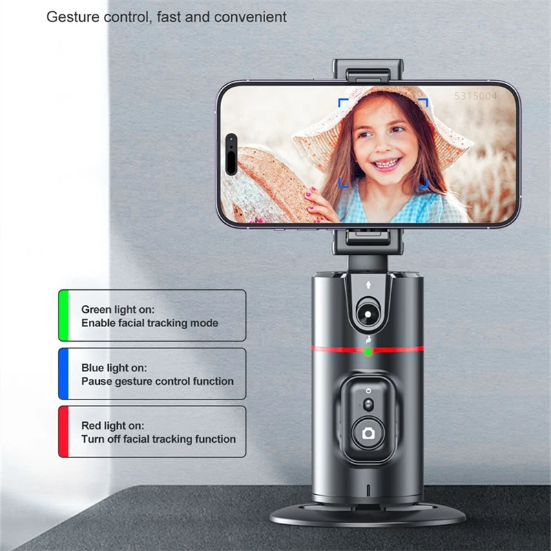 FANGTUOSI Stabilizer Smart Facial Tracking with Removable Fill Light Phone Stand Wireless Selfie Stick Tripod for Live Streaming