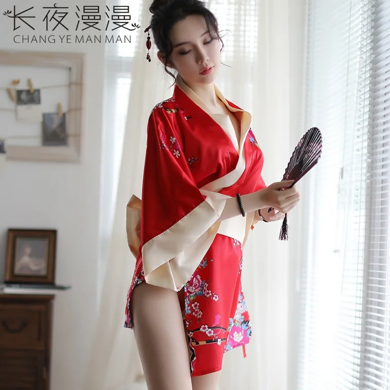 

Long Night New Japanese Kimono Temptation Sexy Underwear Cute Playful Role Play One Piece Dropshipping