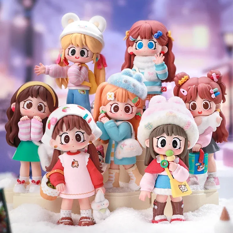 

Milay Happy Recipe Series Blind Box Cute Milay Flocking Action Figure Mystery Box Kawaii Anime Doll Surprise Bag Home Decor Toys