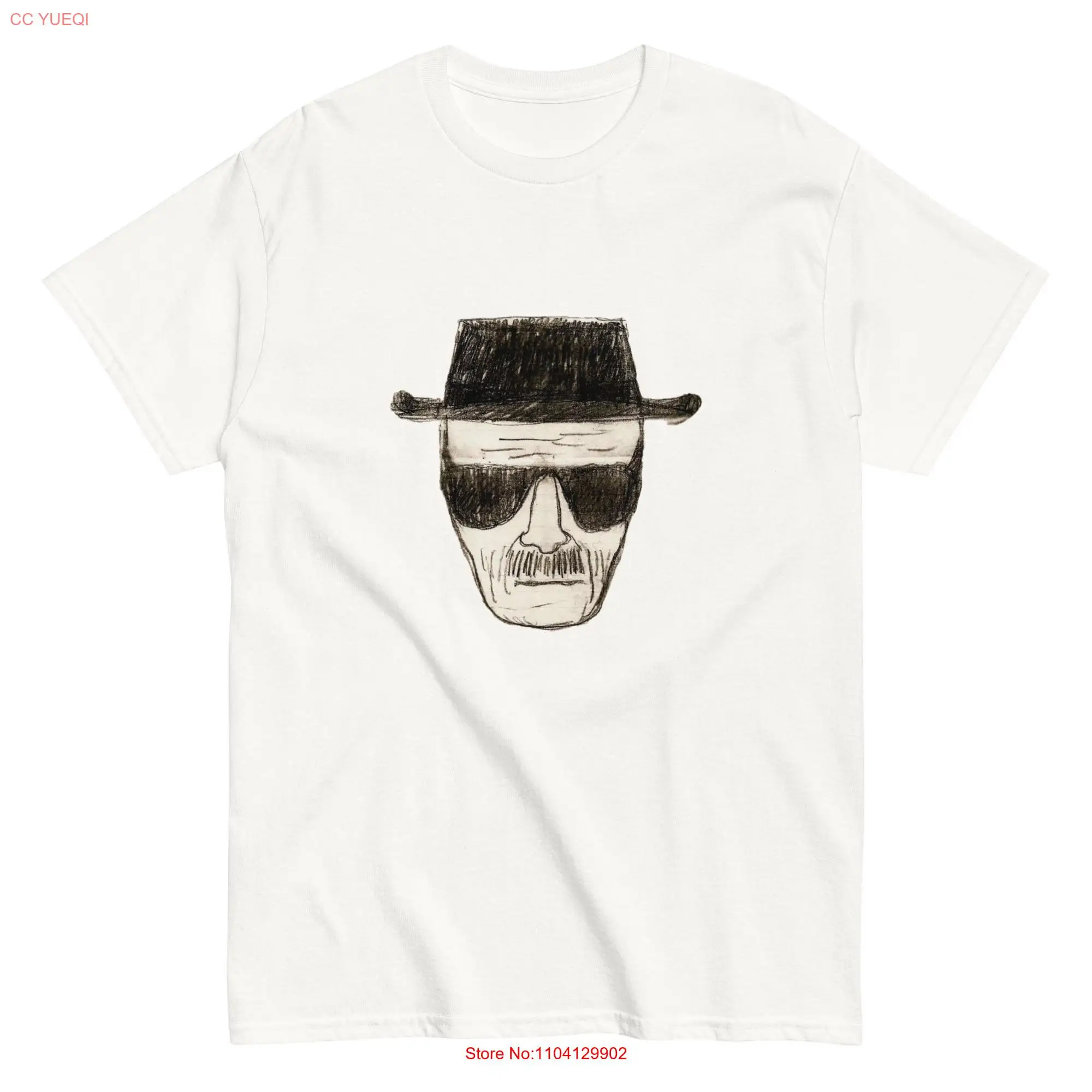 Walter White Sketch tee long or short sleeves