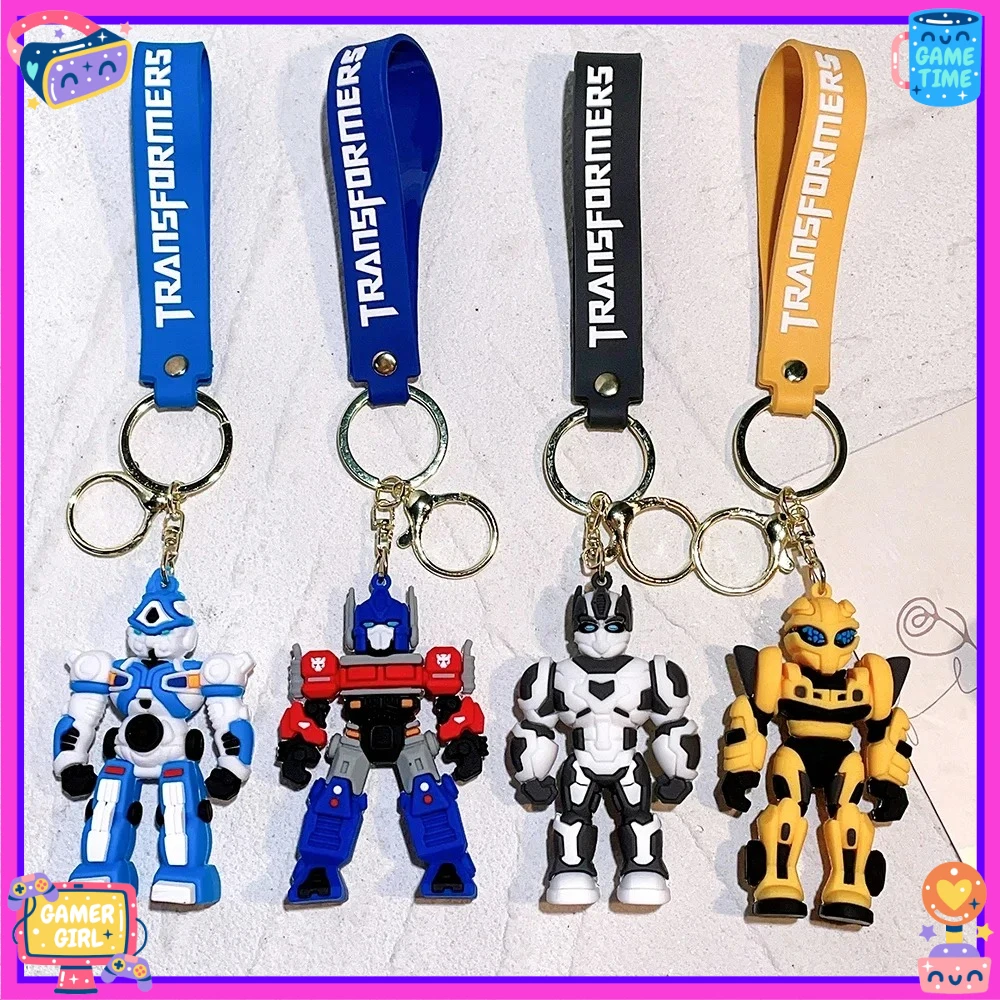 Classic Transformers Optimus Prime Bumblebee 3D Toy Car Keychain Pendant Accessories Night Market Wholesale