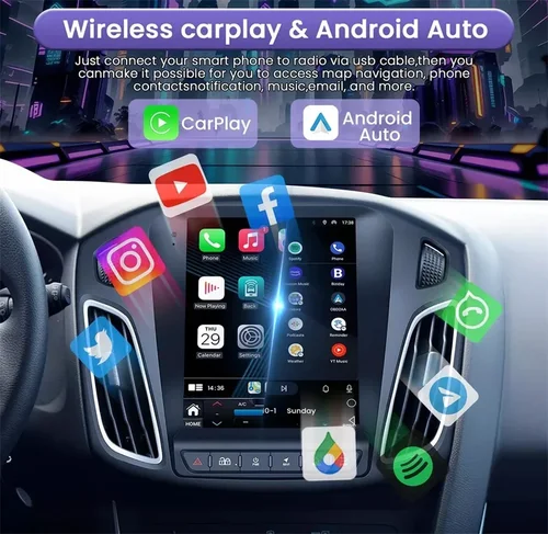 Imagen 2 del producto Radio de coche Android 14 para Ford Focus Mk3 2011-2019 reproductor Multimedia navegación 2Din unidad principal Carplay estéreo 9,7 ""altavoces Audio