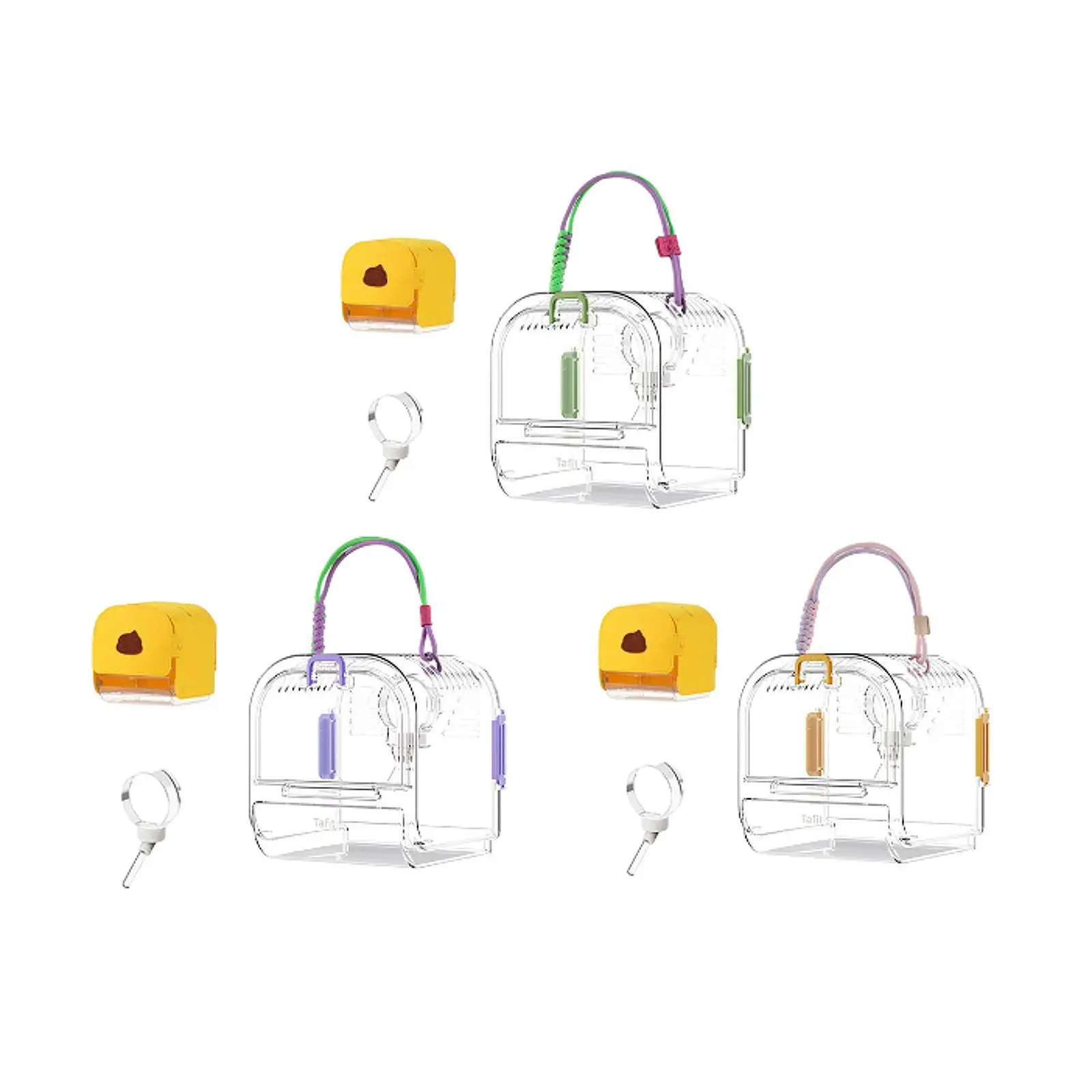 

Hamster Travel Carrier Cage Small Animal Carrier Cage with Water Bottle Small Pet Outgoing Cage for Mice Squirrel Hedgehog