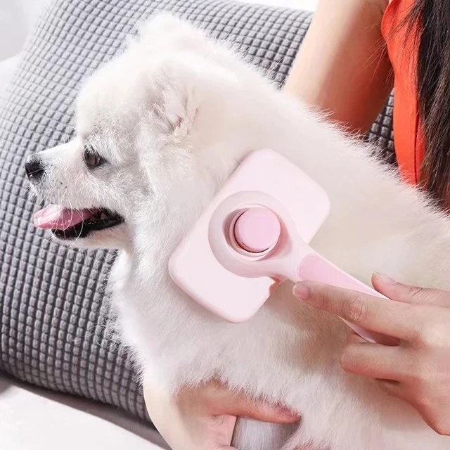 Self Cleaning Dog Brush Comb Pet Grooming Hair Remover Combs Brush Floating Hair Pet Grooming Brush Cat Supplies