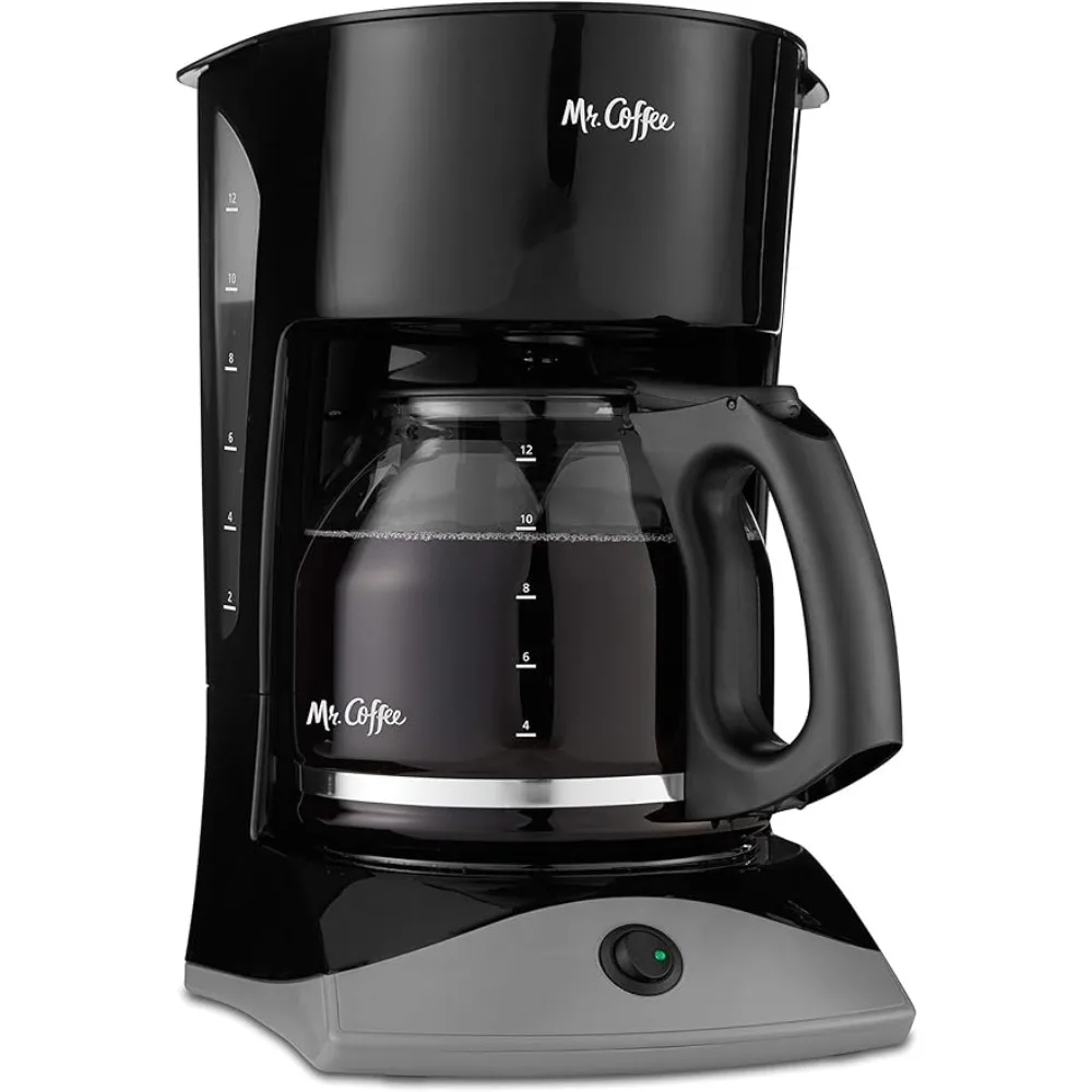 

Новая Кофеварка Mr. Coffee Maker с автоматической паузой и стеклянным графином, 12 чашек, Черная