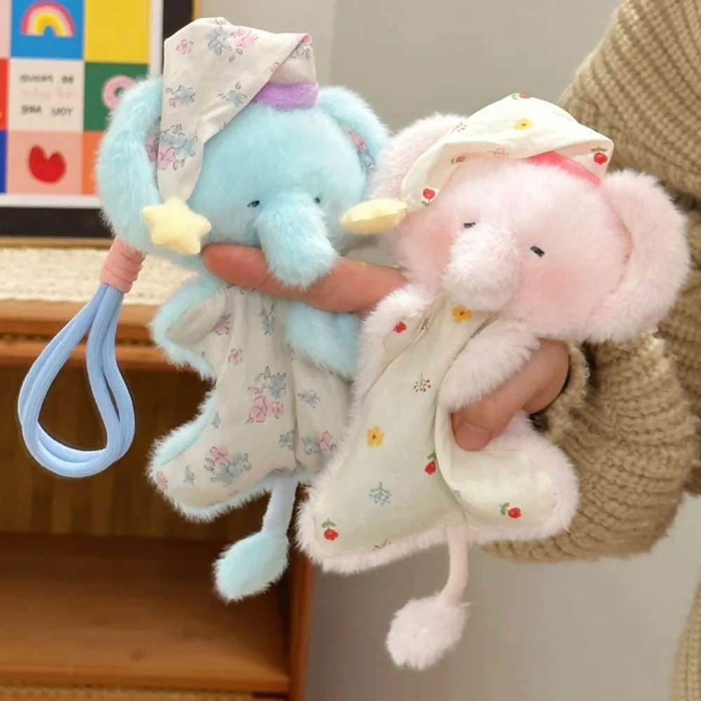 Simulation Elephant Puppet Pendant Fluffy Cartoon Plush Seal Pendants Kawaii Soft Plush Doll Keychain Hanging Ornaments