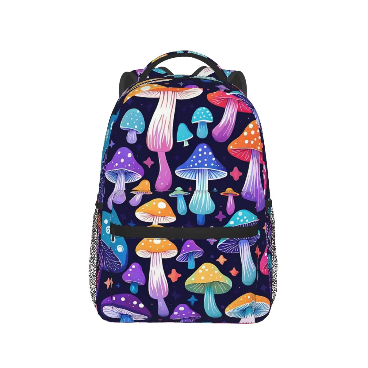 

Colorful Magical Mushrooms Pattern Backpack Hot Sale Daypack Large Capacity Kids BookBag School Bag Shoulder Bags for Men Women