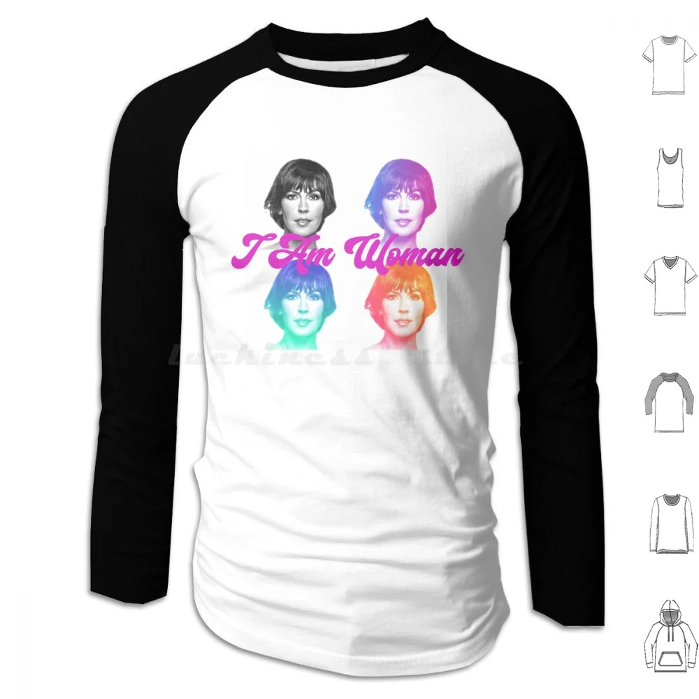 Helen Reddy , I Am Woman , Graphic Design For Fans Of Helen Reddy Hoodies Long Sleeve Helen Reddy I Am Woman Helen Reddy