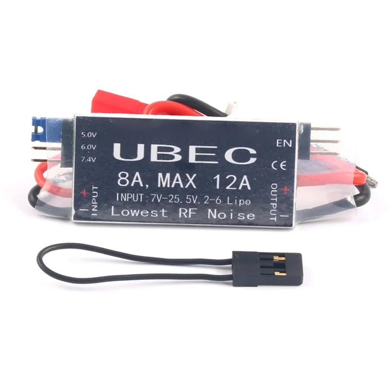

MACH-8A UBEC With Adjustable Output 5V/6V 2-6S Lipo Switch Mode UBEC For RC Helicopters