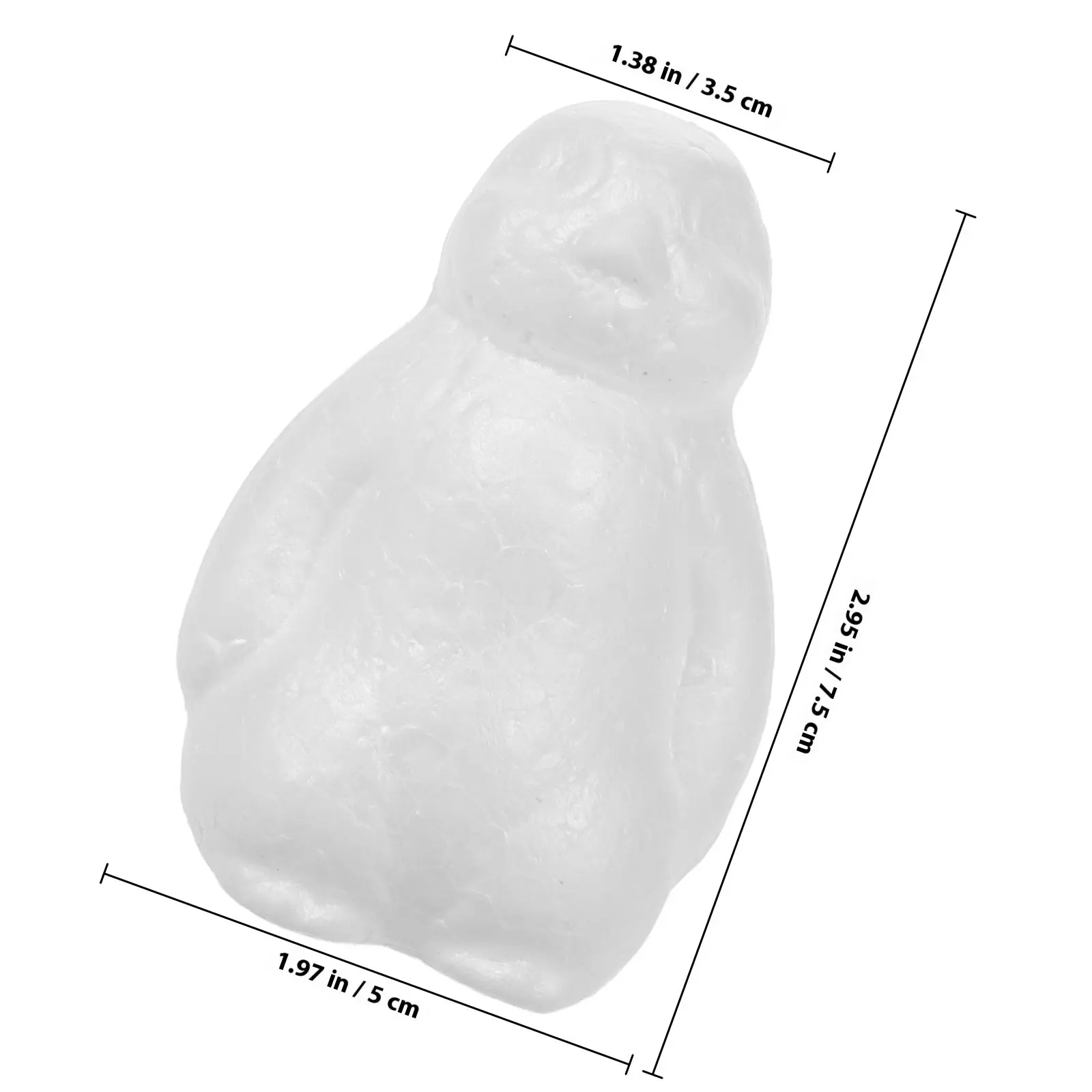 20Pcs Foam Penguin DIY Craft Kit Unfinished Blank for Painting Mini Animal Sculpture Decoration Garden Cake Topper