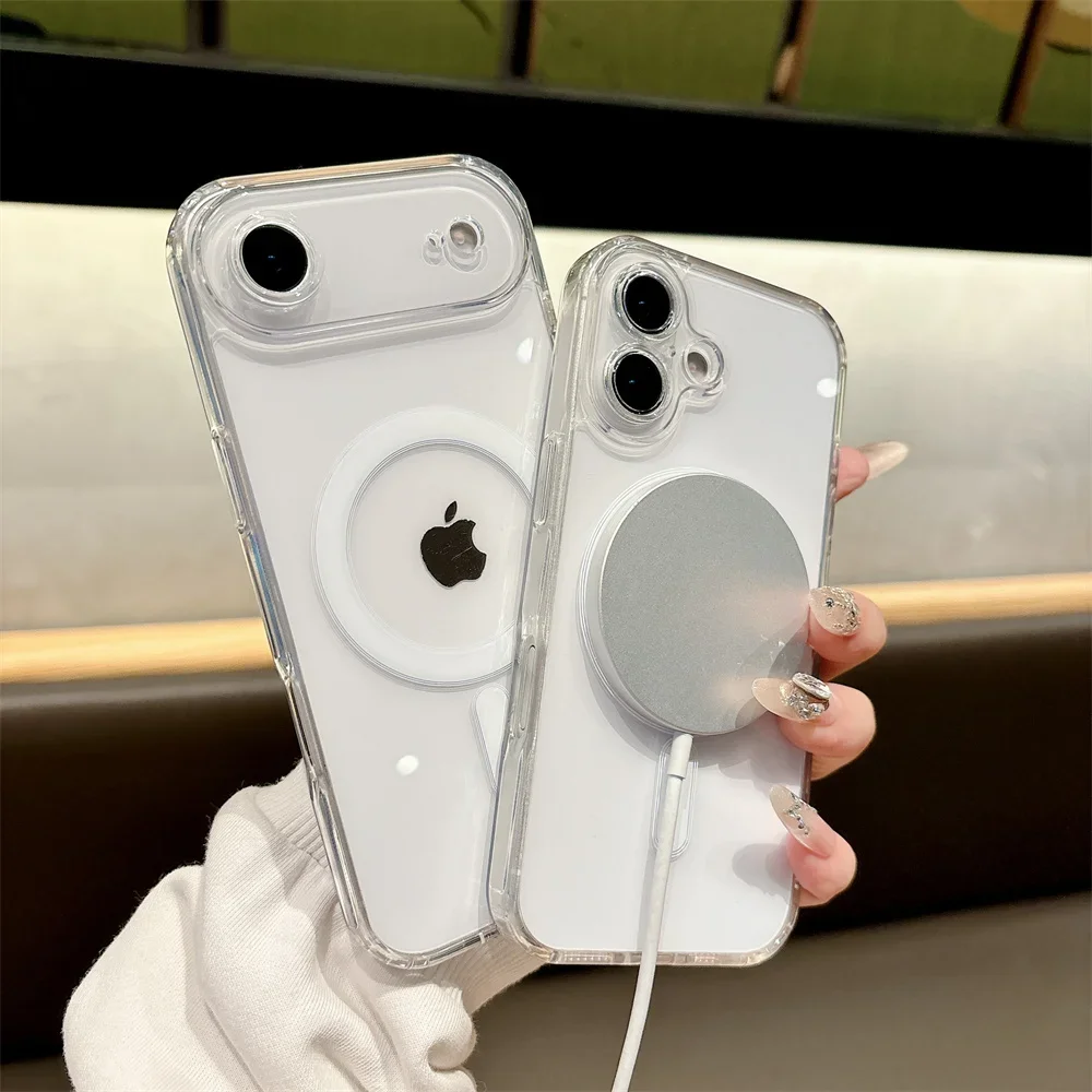 Luxuriöse MagSafe Magnetische Handyhülle für iPhone 17 Pro Max 17 Air 16 Pro 15 14 13 12 11 Transparente Stoßfeste Schutzhülle – Detail 5