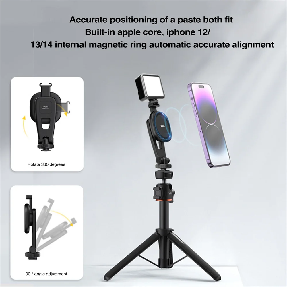 Universal Magnetic Phone Holder for Magsafe Iphone 14 13 12 Series Android Camera Mount Stand Phone Clip with Cold Shoe Tripod