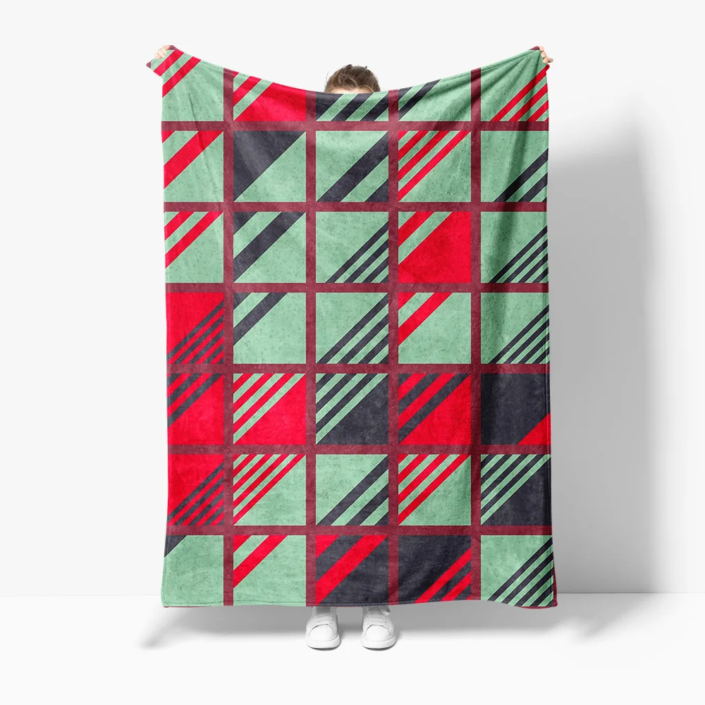 

Плюшевое полосатое одеяло с геометрическим рисунком, диван-кровать для детей, подростков, взрослых, декоративное одеяло