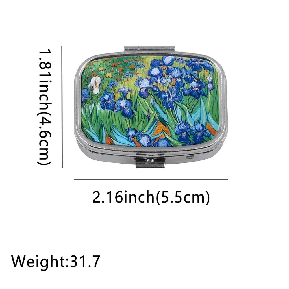 Portable With 2 Compartments Pill Box Oil Painting Moisture Resistant Travel Sealed Box Light-proof Storage Case