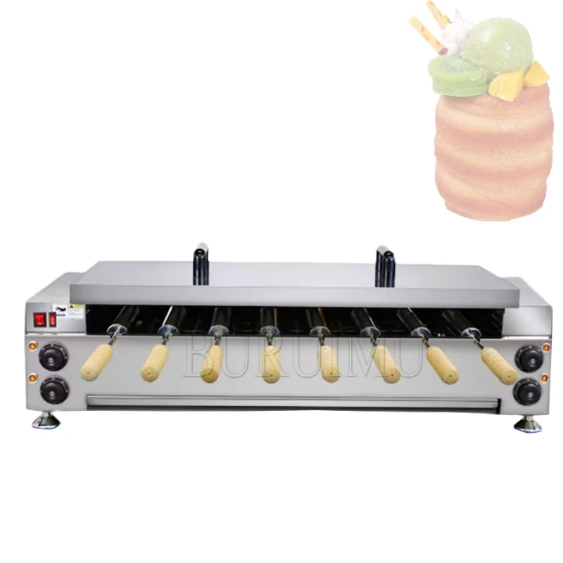 

Chimney Cake Oven Roll Grill Machine Stainless Steel Bread Roll Ice Cream Cone Kurtos Kalacs Waffle Maker