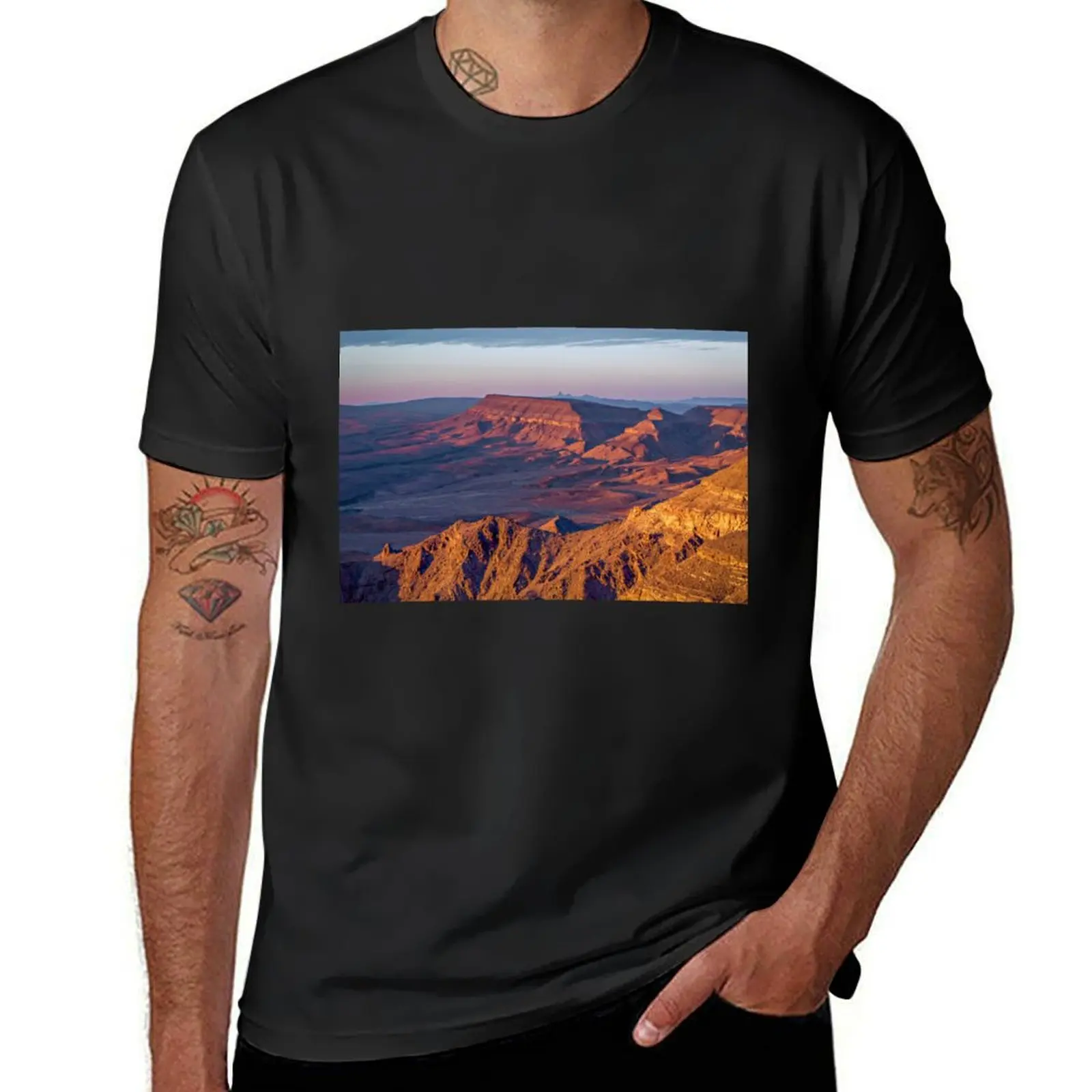 Early morning light, Fish River Canyon, Namibia. T-Shirt plus sizes anime Blouse mens champion t shirts