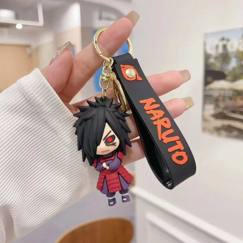 Naruto The Anime Figure Silica Gel Keychain Uchiha Sasuke Uchiha Itachi Hatake Kakashi Action Figure Model Doll Student's Gifts