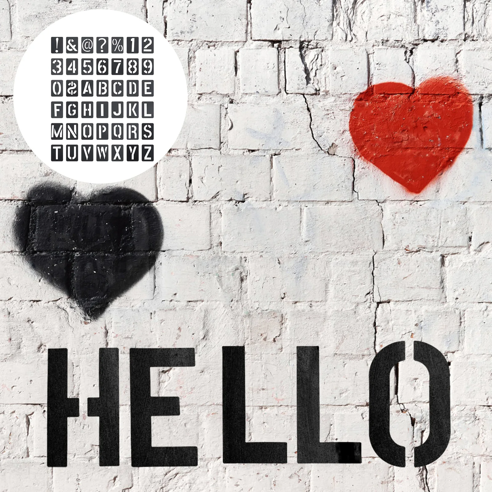 

1 Set Reusable Pp Plastic Stencils Fabric Spray Painting Templates Diy Decorative Number Alphabet Letters For Home Wall Art