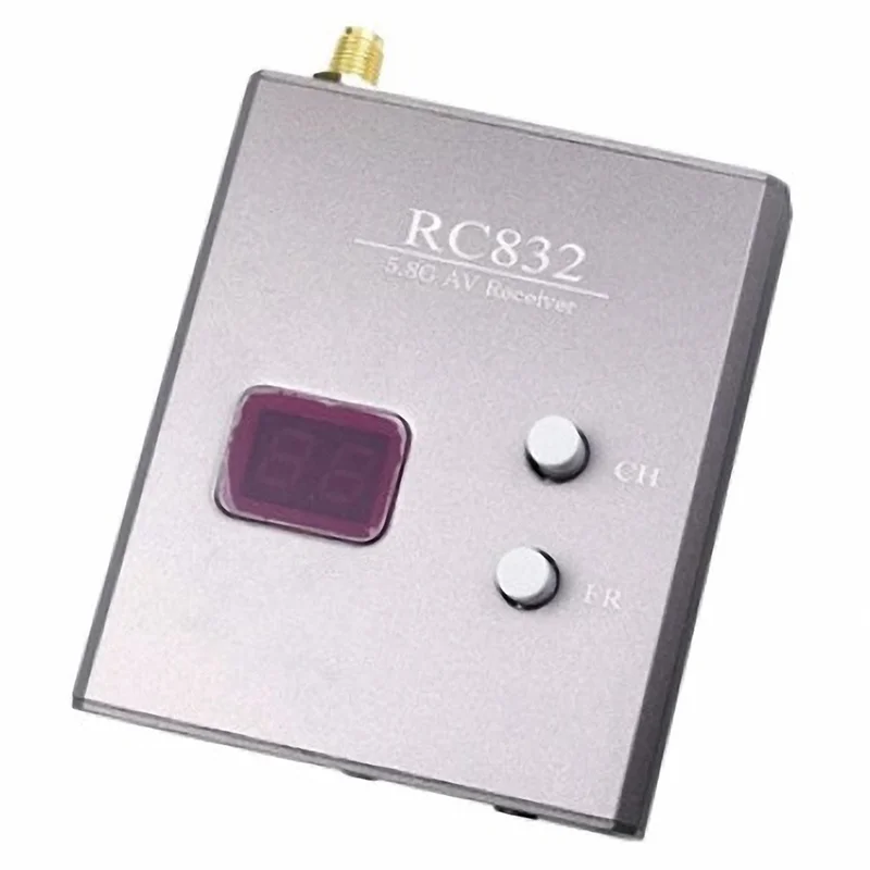 

【Sleek Design】RC832 FPV Receiver 5.8Ghz 48CH RC832 AV Receiver With Antenna For FPV Multicopter RC Quadcopter