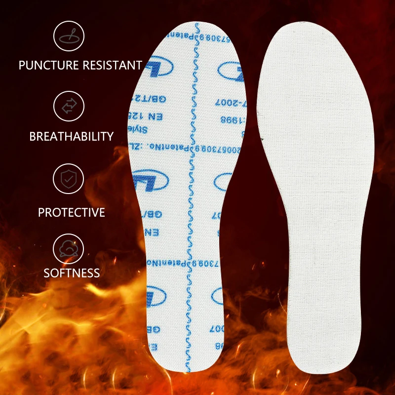 1 Pair Anti-piercing Wear Soft Safety Shoes Insole Outdoor Site Anti-puncture Damping Pads Kevlar Stab-resistant Insole