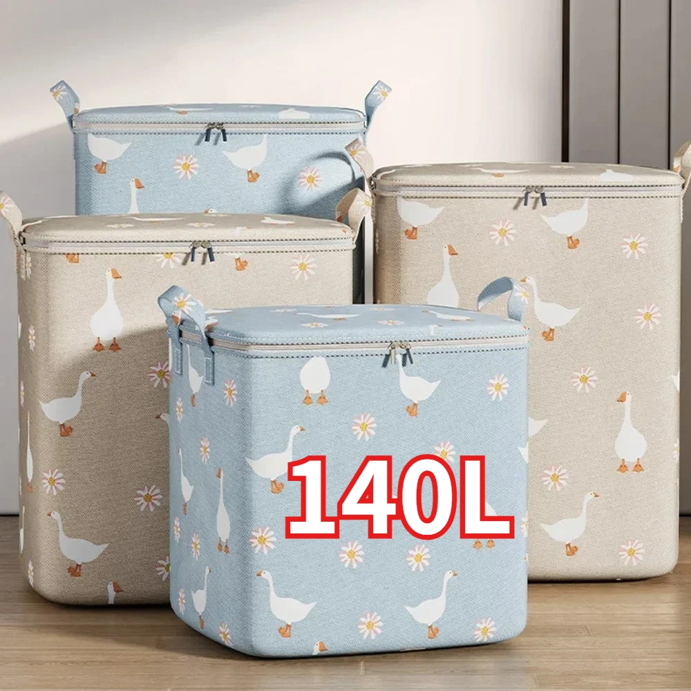 140L Quilt Storage Bag Home Wardrobe Large Capacity Clothes 