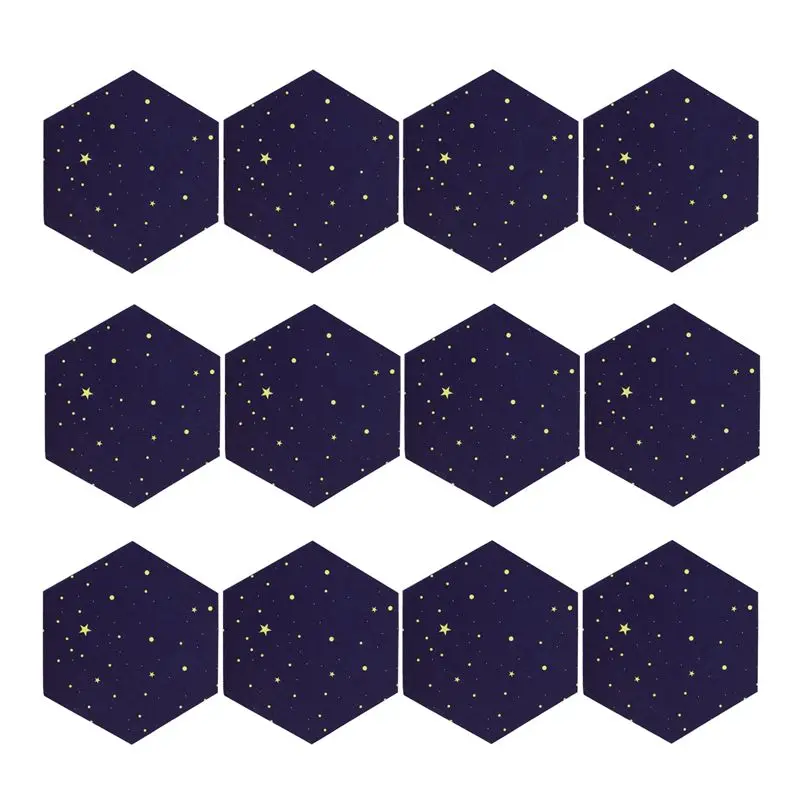 MLGB-12 Pack Starry Sky Hexagon Acoustic Panels,Sound Proofing Padding,Sound Absorbing Panel For Studio Acoustic Treatment