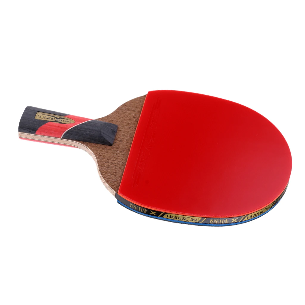 Table Tennis Racket Double Glue 5 Layers Long Handle Pong Bat