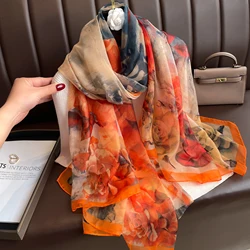 New Yourou Yarn Printed Scarf Sunscreen Beach Scarf Women's Thin Summer Fashion Scarf Shawl