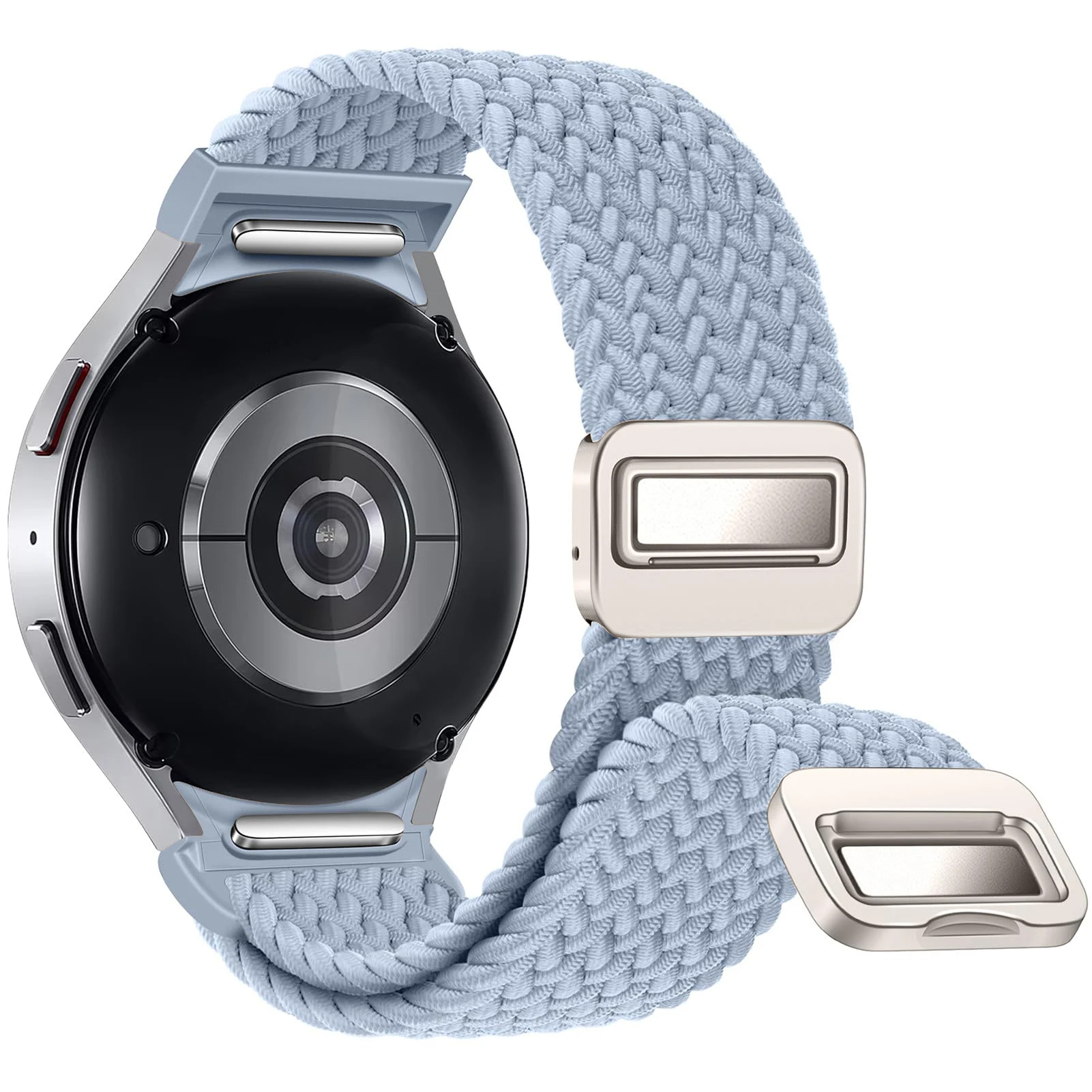 No Gaps Band für Samsung Galaxy Watch 7 6 4 Classic/5 Pro 47 mm 44 mm 40 mm geflochtene Solo-Schleife Magnetarmband Galaxy Watch6 Armband