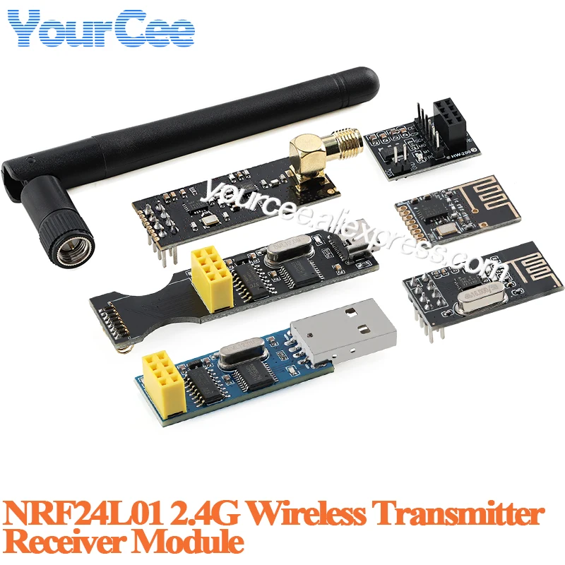 NRF24L01+PA+LNA NRF24L01 Mini 2.4GHz RF Wireless Module Power Enhanced Receiver Transceiver Board USB WIFI serial port module