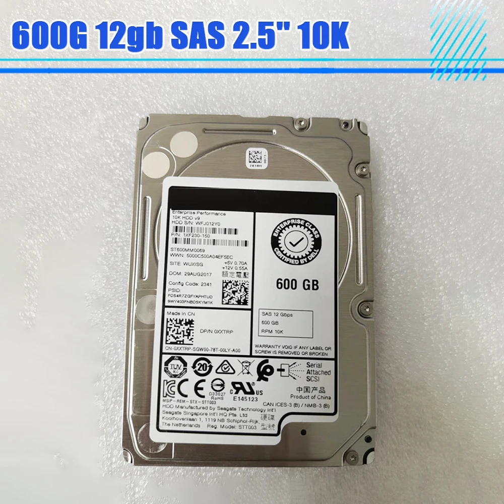 600G 12gb SAS 2.5'' 10K ST600MM0069 0XXTRP Hard Disk For Dell HDD