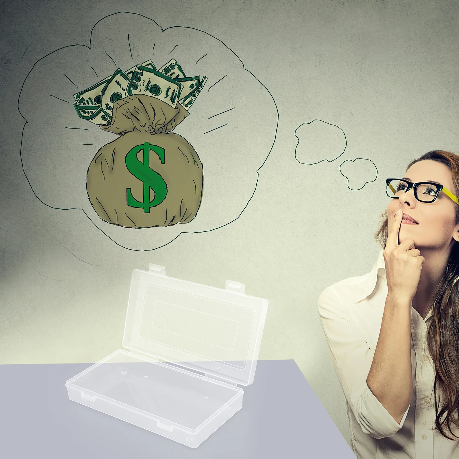 1 مجموعة الأوراق النقدية كليب حقيبة التخزين سميكة واضحة سعة كبيرة واقية كم حالة العملة شفافة لهواة جمع المال #5