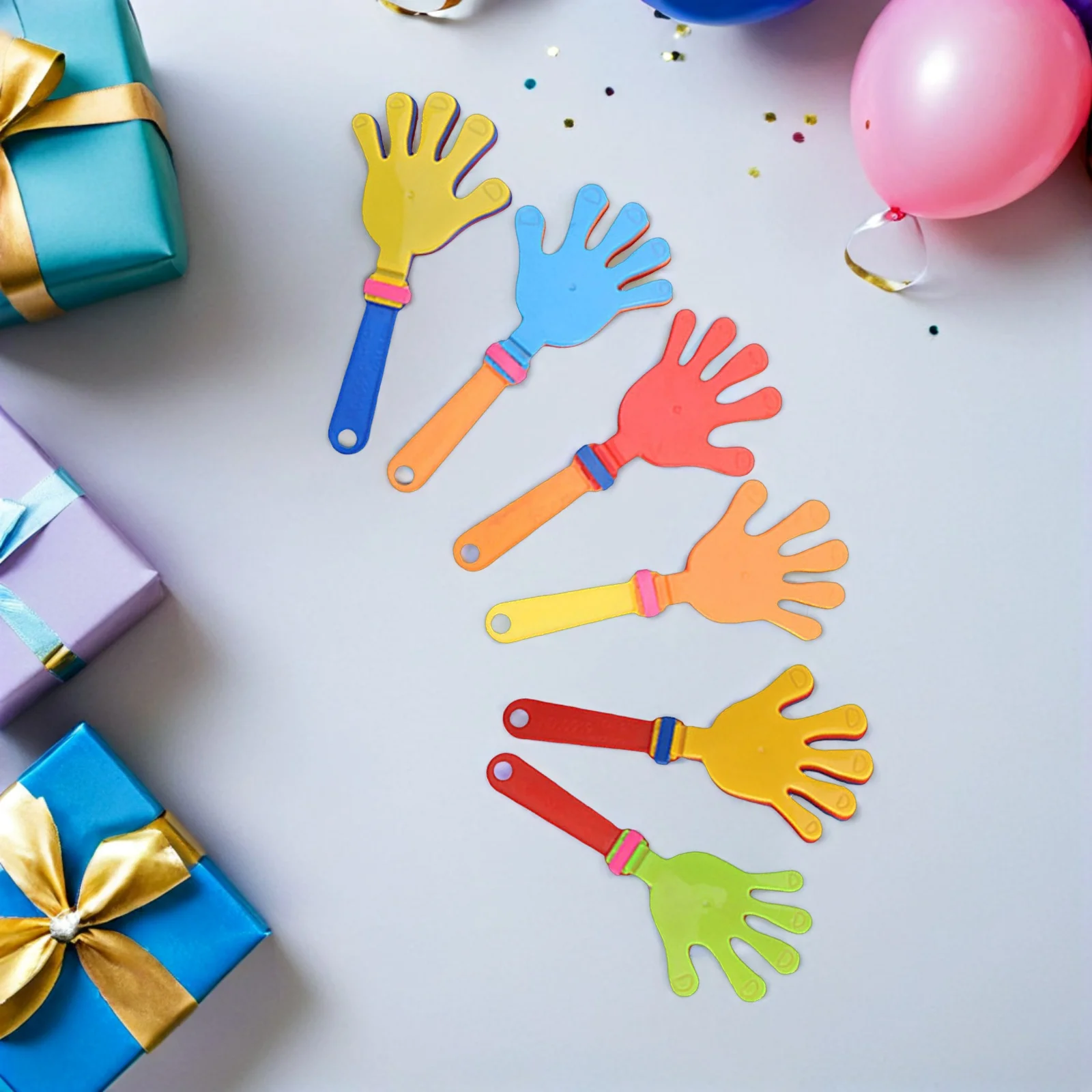 

12pcs Hand Clapper Colored Party Favors Festival Celebration Reusable Noise Making Kids Safe Plastic Hand Clappers