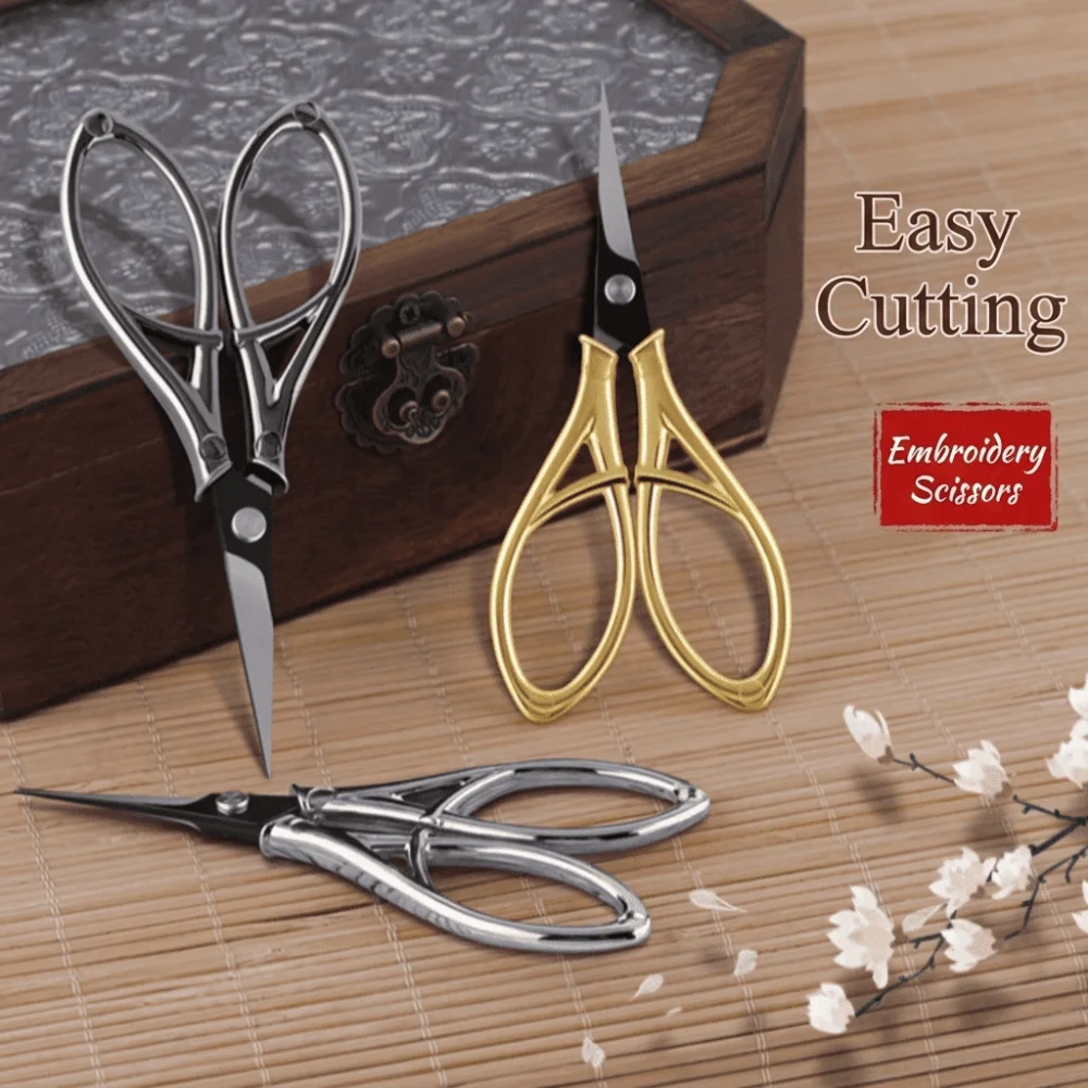Sewing Tool Ergonomic Grips Craft Scissors Sharp Durable Embroidery Shear Precision Professional Tailor Scissors Trimming Thread
