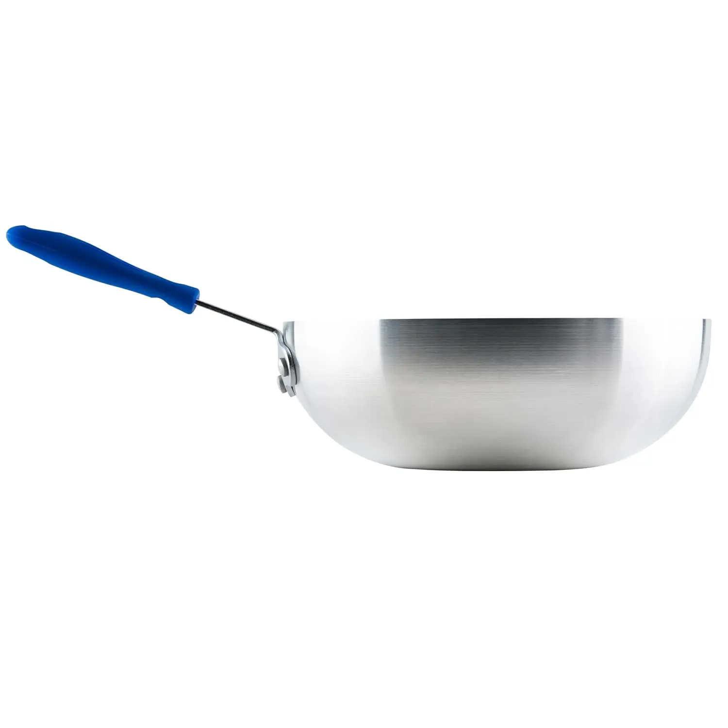 11-Inch Silver Aluminum Stir Fry Pan, Non-Stick Surface for Easy Cooking