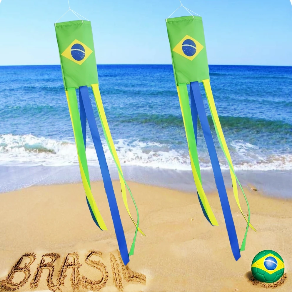 

1 pcs, Brazil National Flag Outdoor Windsock, Brazil National Day Party Celebration Garden Double-side Printing