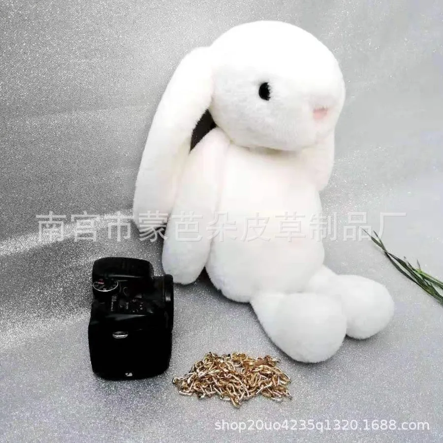 

【New style】 direct toys plush bags cute big ears rabbit bags imitation rabbit fur grass bags
