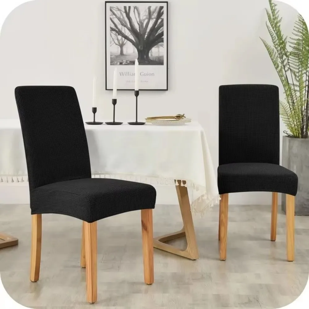 

Household Stretch Chair Covers Washable Jacquard Corn Kernel Fabric Slipcovers Removable Seat Protectors For Living Room Chairs
