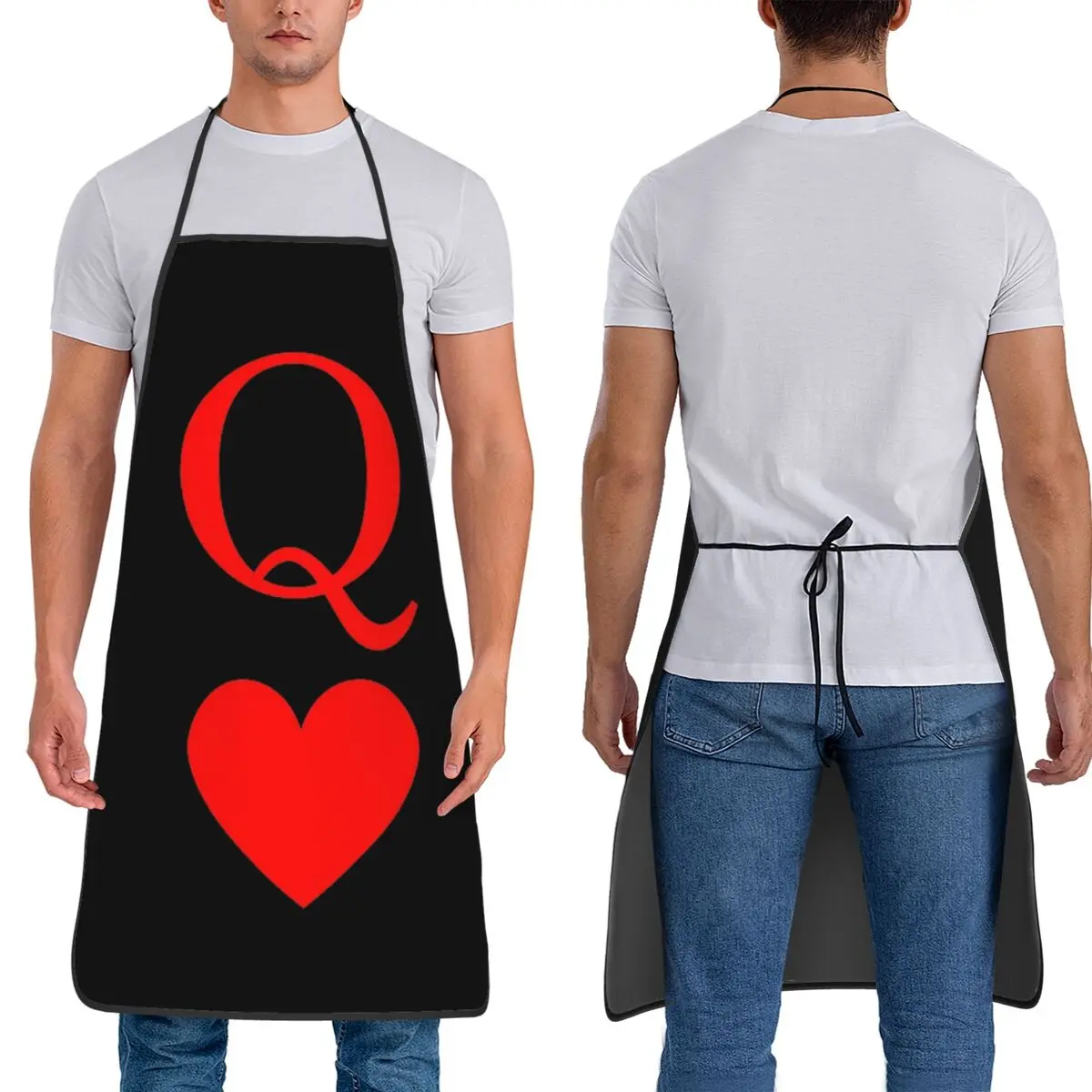 

Фартук Queen Of Hearts для шеф-повара, приготовления пищи, выпечки, нагрудник без рукавов, кухонный фартук для уборки для женщин и мужчин, садоводства