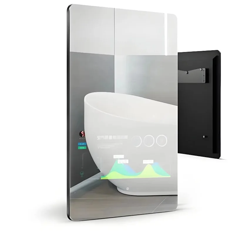 

[Hot Sale] 32inch Magic Mirror Wall Mounted Digital Advertising Mirrors 43" Ai Fitting LCD Smart Home Magic Mirror For Hotel Bat