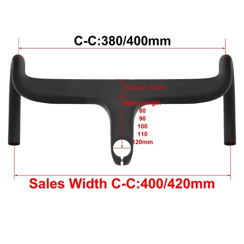 Imagen 2 del producto Manillar de Bicicleta de Carretera KOCEVLO R03, Manillar de Bicicleta de Carbono Integrado con Espaciadores