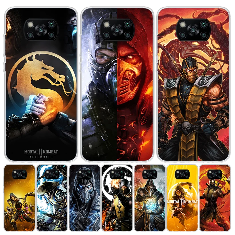 Mortal Kombat Case Phone Cover for Xiaomi Poco X3 Nfc X5 X6 X4 Gt F6 F5 Pro F4 F3 F2 M5S M5 M4 M3 5G Trend Fundas