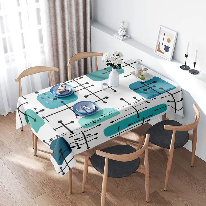 

Tablecloth Vintage Retro Abstract Pattern Dining Table Cover Kitchen Decor Modern Farmhouse Table Runner Home Party Decor