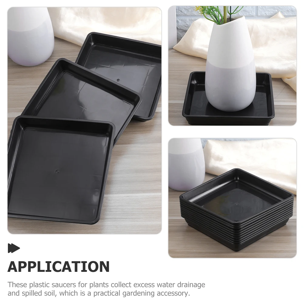 

15 Pcs Durable Plastic Trays Flower Pot Drainage Plant Trays Accessories Plants Water Tray Garden Indoor