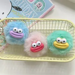 Plushies Funny Clown Keychain Fashion Cartoon Mini Big Mouth Plush Pendant Dopamine Y2K Sausage Mouth Keyring Hanging Accessory