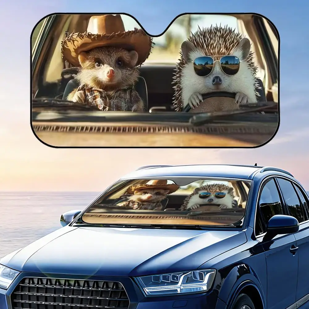 

Солнцезащитный козырек Hedgehog Driving, складной, универсальный, для лобового стекла автомобиля, защита от УФ-излучения, теплоизоляция, складная накидка